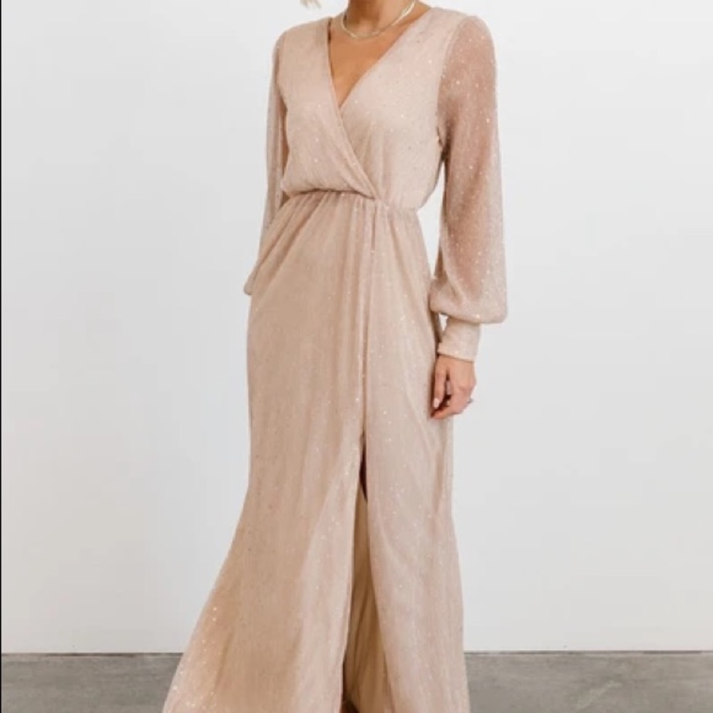 ABIGAIL SPARKLE GOWN in CHAMPAGNE
